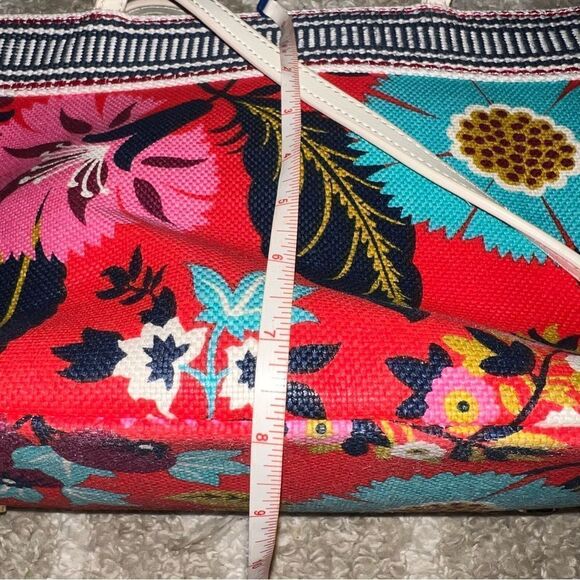 Spartina Floral Canvas Tote Bag - Red - Picture 2 of 7
